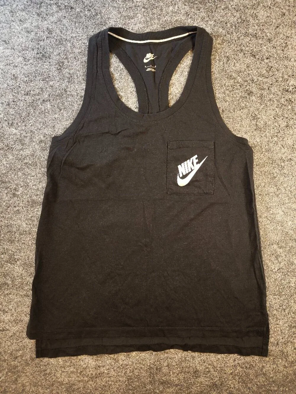 Nike Women’s Black Racerback Tank | Size Small | Pocket Logo